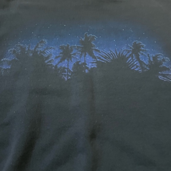 Rare Vintage 90s Tiger Graphic Sweatshirt - Night Nature. Double side Scene Sz L - Picture 8 of 10